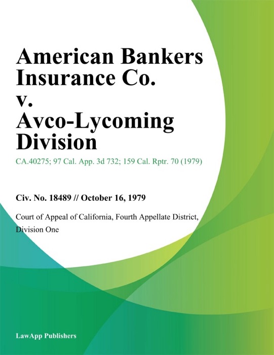 American Bankers Insurance Co. v. Avco-Lycoming Division