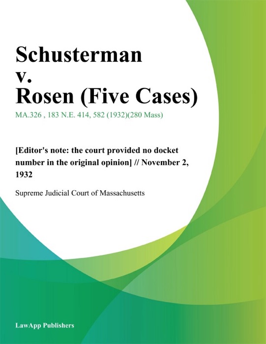 Schusterman v. Rosen (Five Cases)