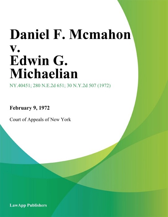 Daniel F. Mcmahon v. Edwin G. Michaelian