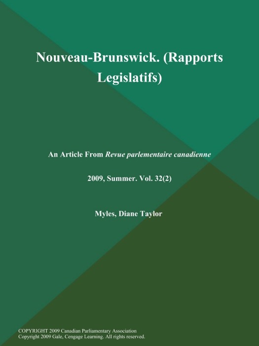 Nouveau-Brunswick (Rapports Legislatifs)