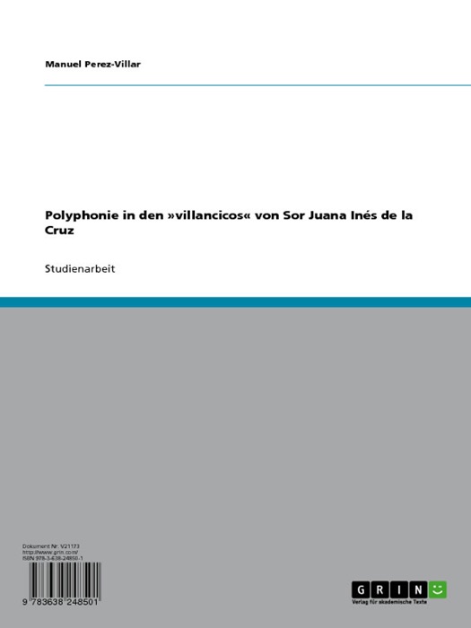 Polyphonie in den »villancicos« von Sor Juana Inés de la Cruz