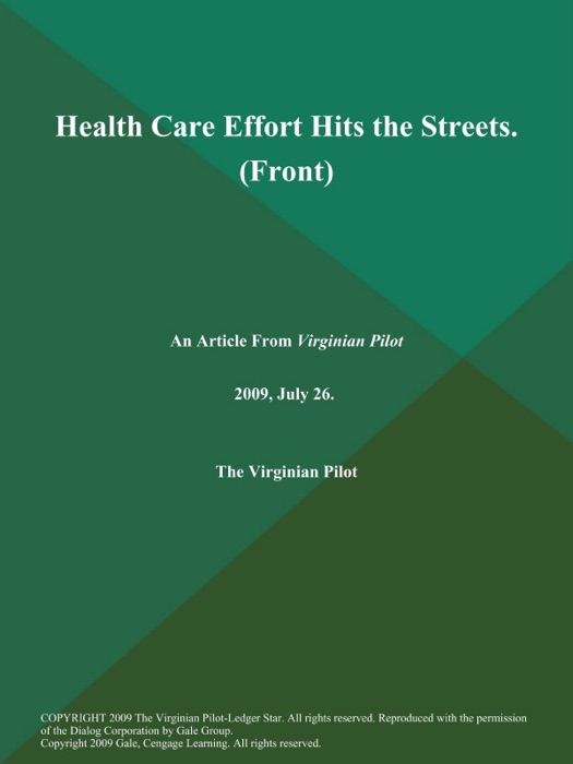 Health Care Effort Hits the Streets (Front)