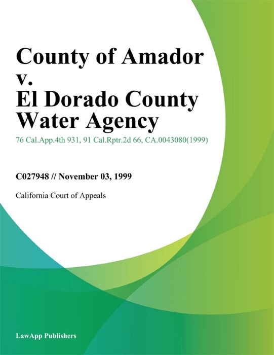 County of Amador v. El Dorado County Water Agency