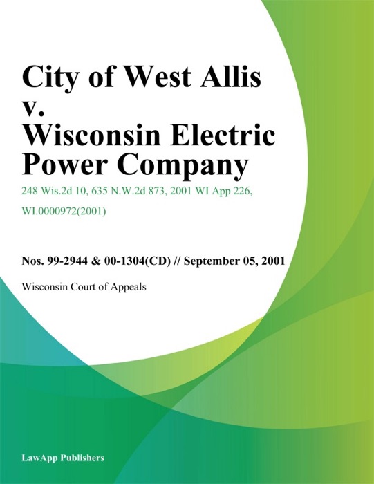 City of West Allis v. Wisconsin Electric Power Company