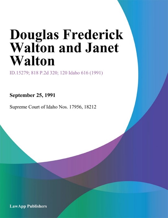 Douglas Frederick Walton and Janet Walton