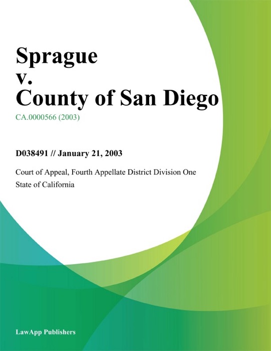 Sprague v. County of San Diego