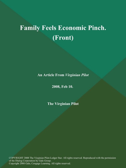 Family Feels Economic Pinch (Front)