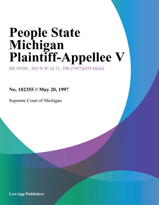 People State Michigan Plaintiff-Appellee V