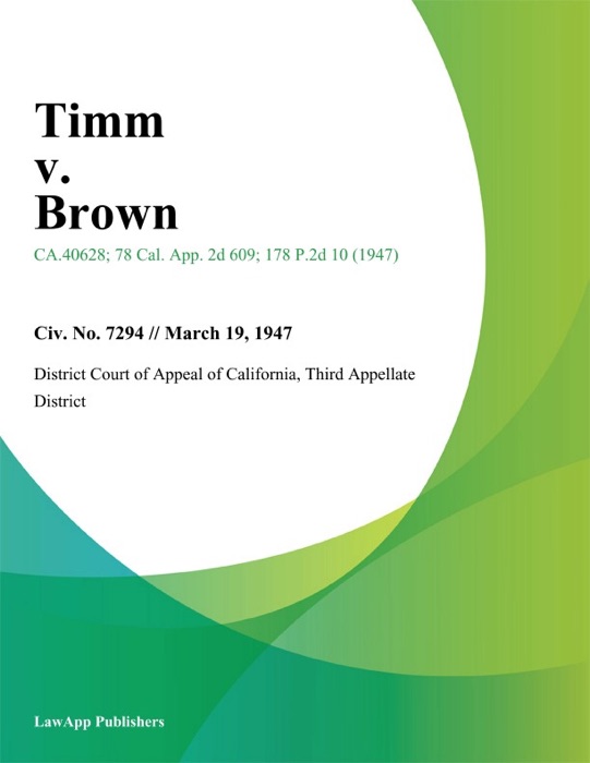 Timm v. Brown