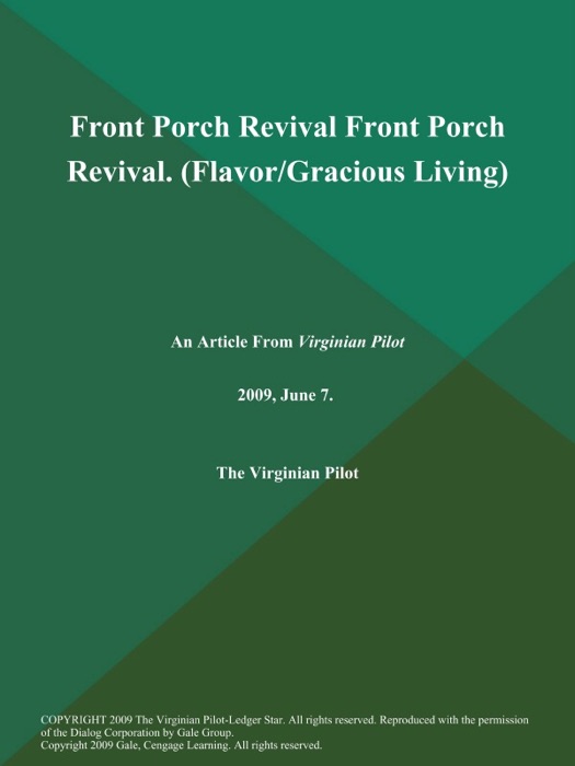 Front Porch Revival Front Porch Revival (Flavor/Gracious Living)