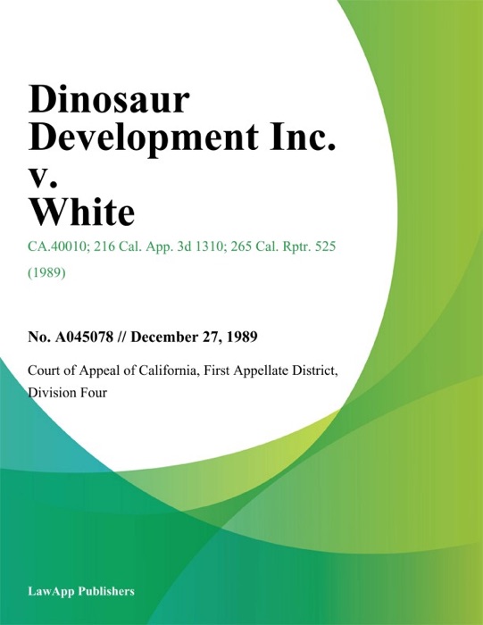 Dinosaur Development Inc. v. White