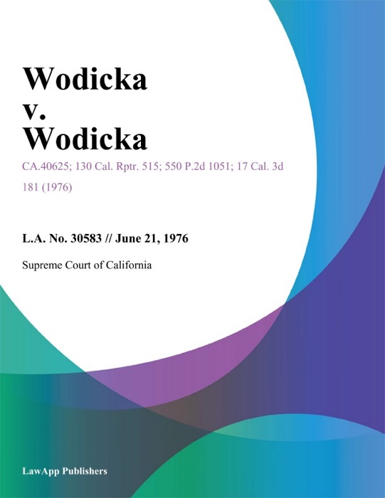 Wodicka V. Wodicka
