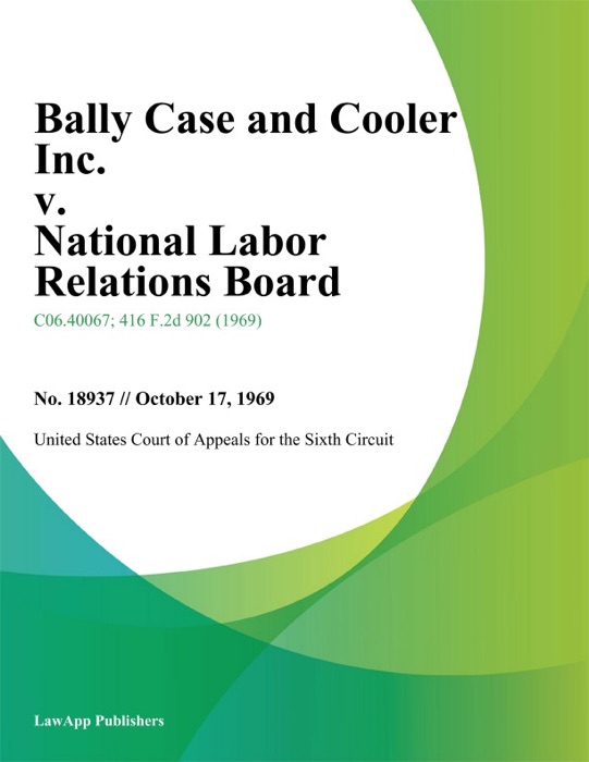 Bally Case And Cooler Inc. V. National Labor Relations Board