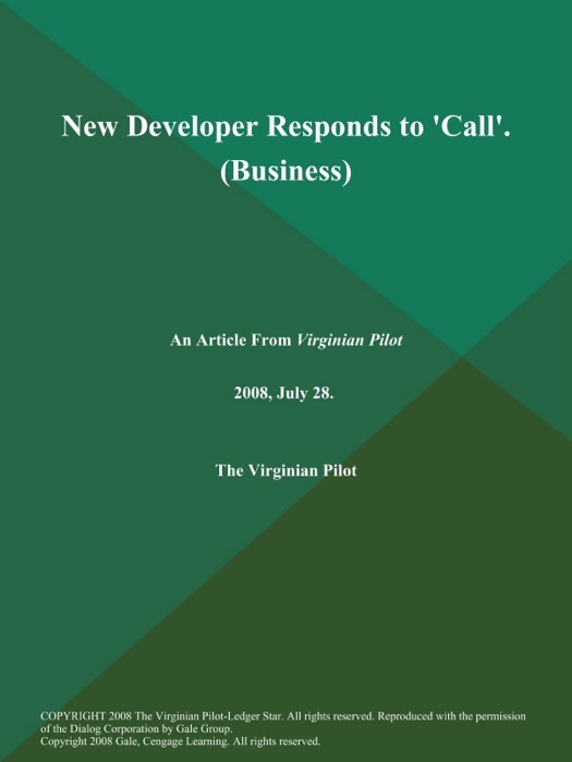 New Developer Responds to 'Call' (Business)