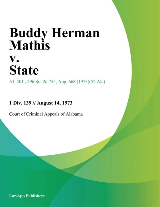 Buddy Herman Mathis v. State