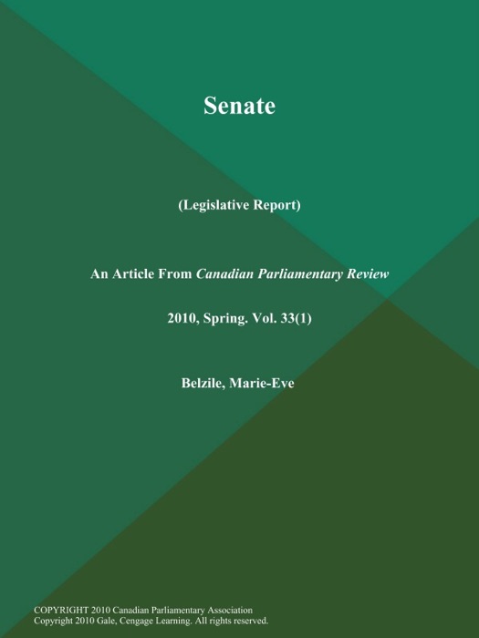 Senate (Legislative Report)