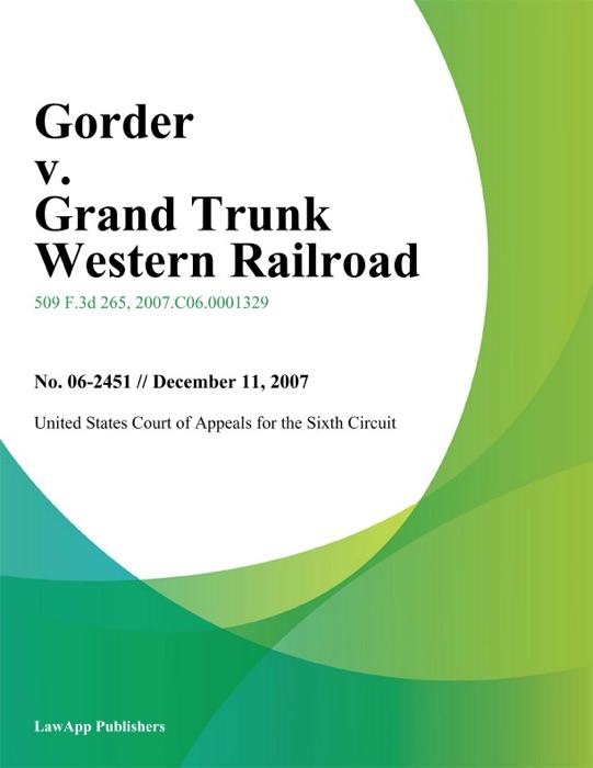 Gorder V. Grand Trunk Western Railroad