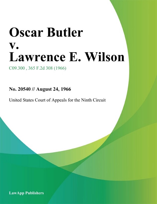 Oscar Butler v. Lawrence E. Wilson