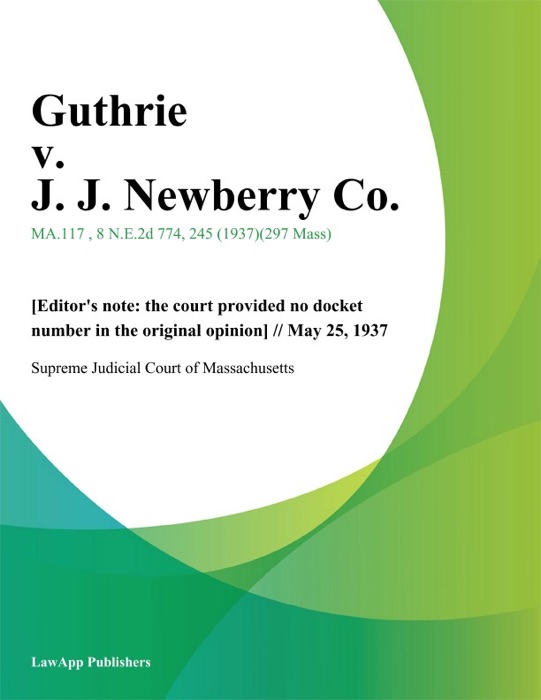 Guthrie v. J. J. Newberry Co.