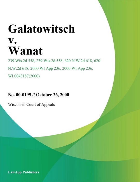 Galatowitsch v. Wanat