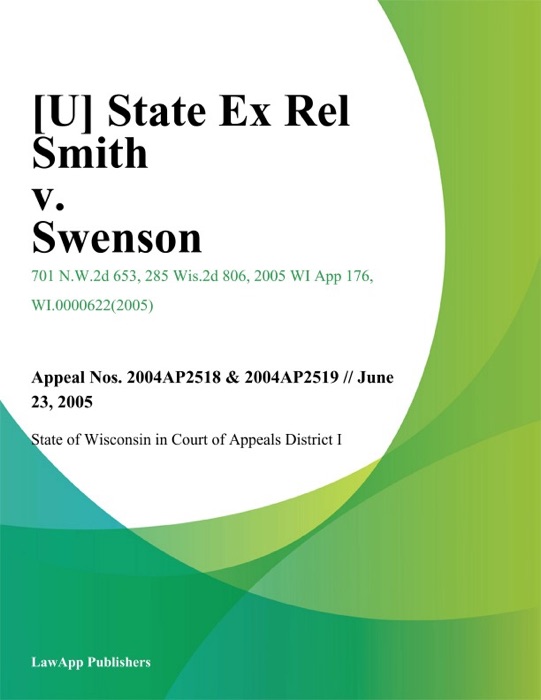 State Ex Rel Smith v. Swenson