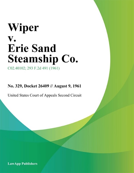 Wiper v. Erie Sand Steamship Co.