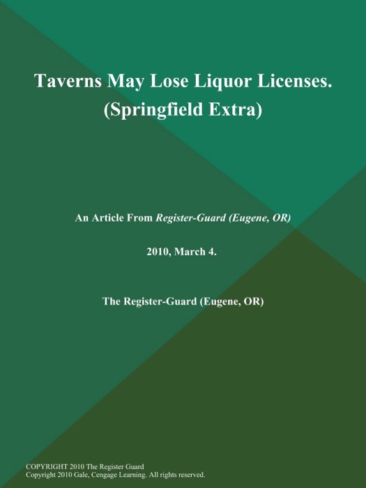 Taverns May Lose Liquor Licenses (Springfield Extra)