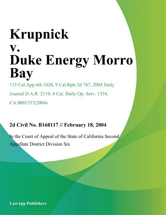 Krupnick v. Duke Energy Morro Bay