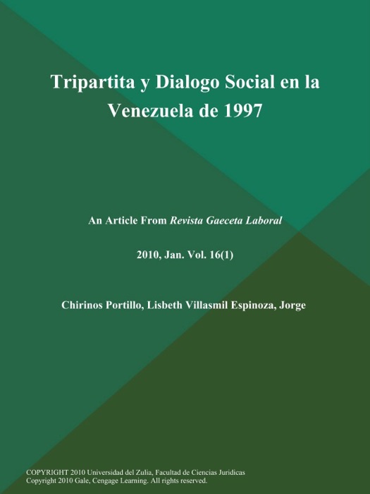 Tripartita y Dialogo Social en la Venezuela de 1997