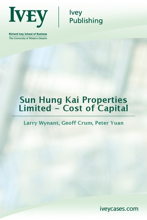 Sun Hung Kai Properties Limited - Cost of Capital