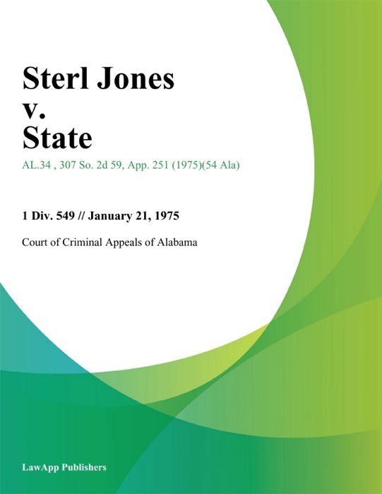Sterl Jones v. State