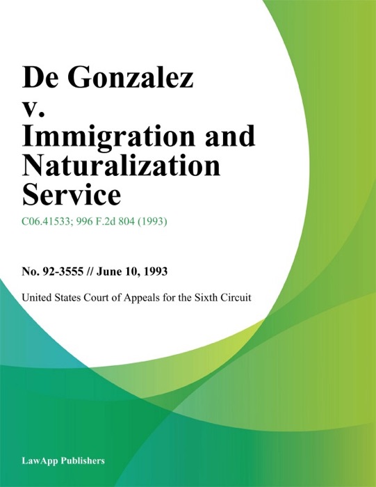 De Gonzalez V. Immigration And Naturalization Service