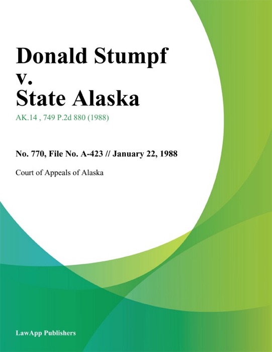 Donald Stumpf v. State Alaska