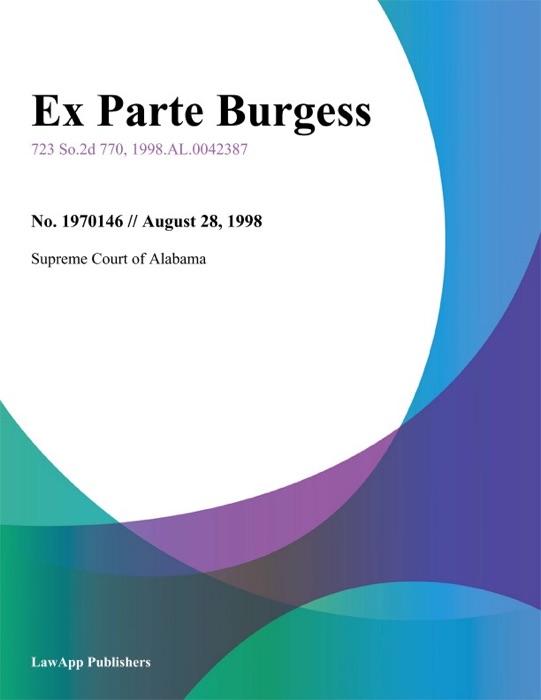 Ex Parte Burgess