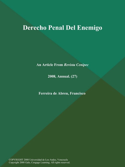 Derecho Penal Del Enemigo