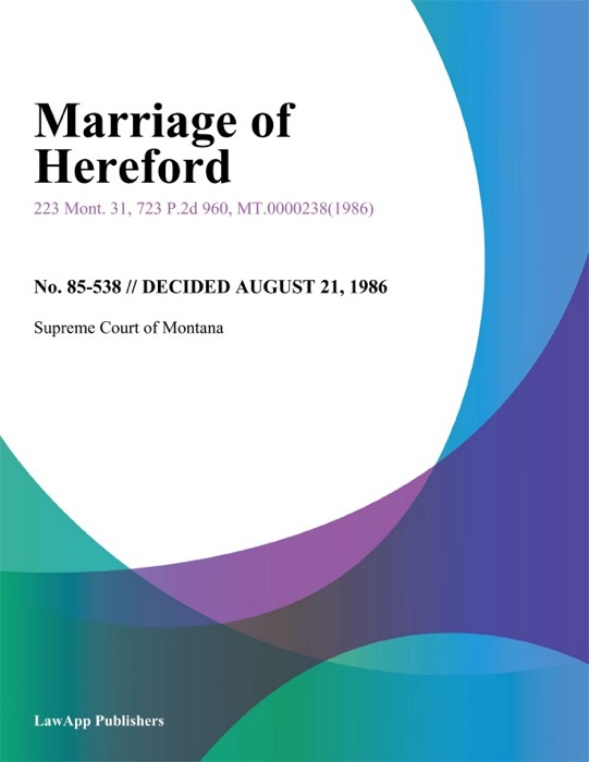 Marriage of Hereford