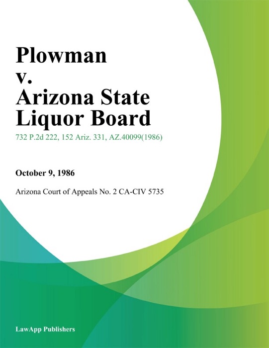 Plowman V. Arizona State Liquor Board