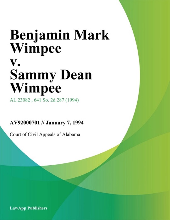Benjamin Mark Wimpee v. Sammy Dean Wimpee