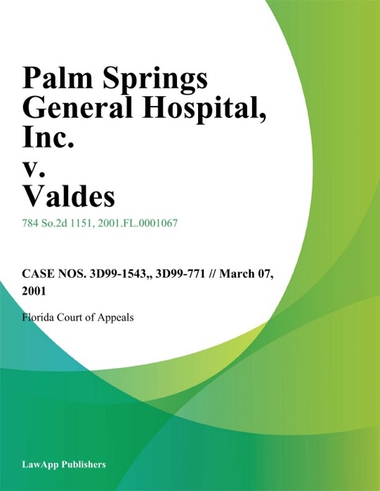 Palm Springs General Hospital, Inc. v. Valdes