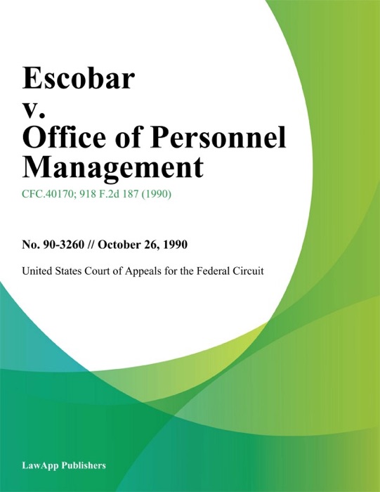 Escobar v. Office of Personnel Management