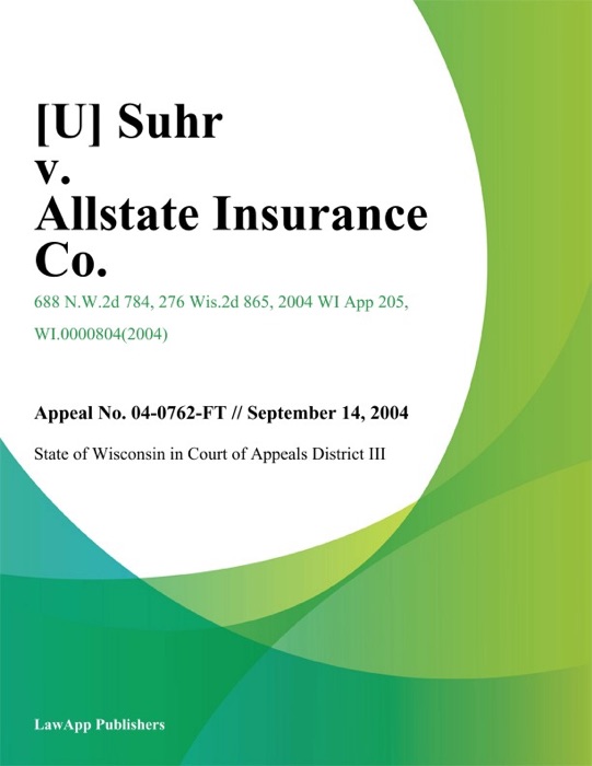 Suhr v. Allstate Insurance Co.