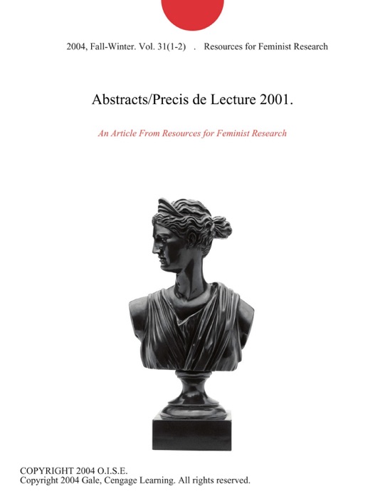 Abstracts/Precis de Lecture 2001.