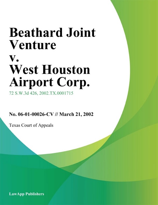 Beathard Joint Venture V. West Houston Airport Corp.