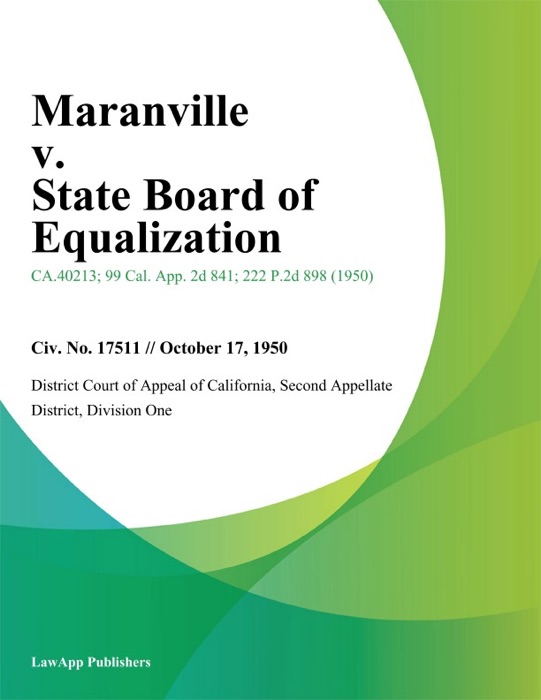 Maranville v. State Board of Equalization