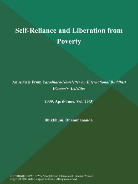 Self-Reliance and Liberation from Poverty