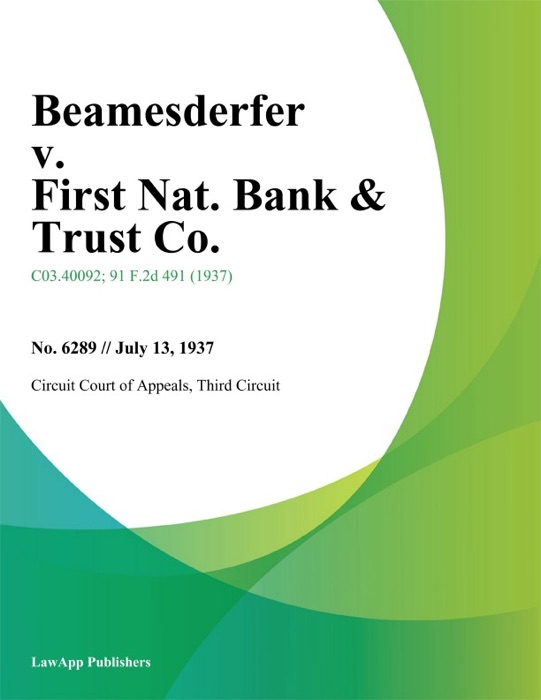 Beamesderfer v. First Nat. Bank & Trust Co.