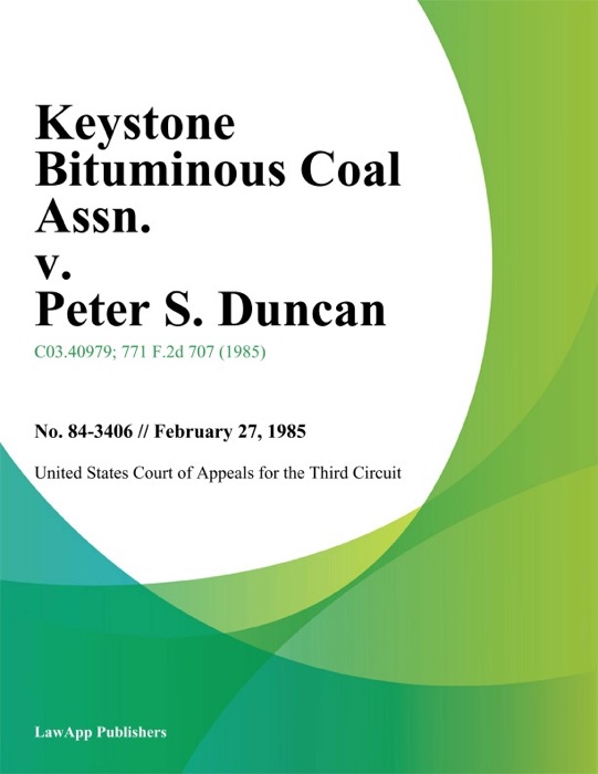 Keystone Bituminous Coal Assn. v. Peter S. Duncan