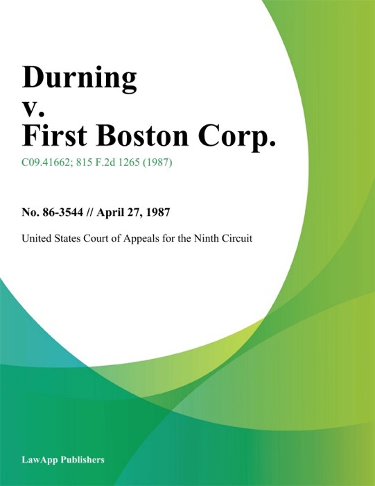 Durning V. First Boston Corp.