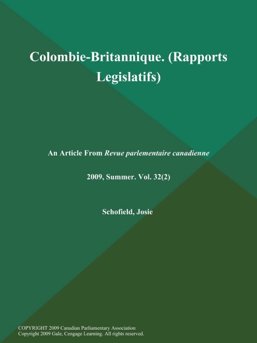 Colombie-Britannique (Rapports Legislatifs)