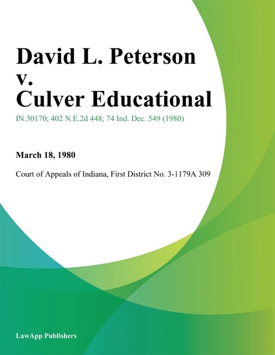 David L. Peterson v. Culver Educational